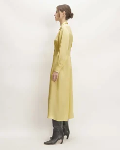 Everlane Dresses*The Hammered Satin Shirt Dress