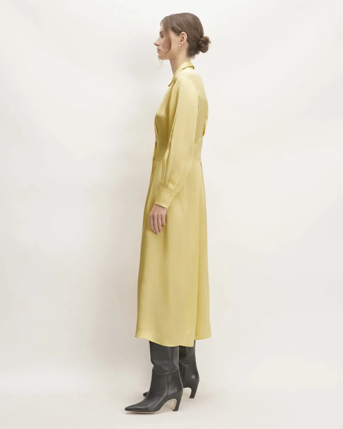 Everlane Dresses*The Hammered Satin Shirt Dress