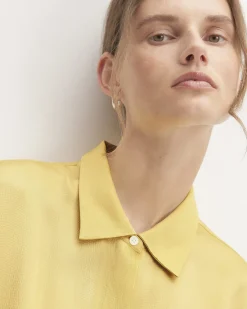 Everlane Dresses*The Hammered Satin Shirt Dress