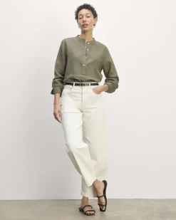 Everlane Tops*The Henley Shirt in Linen