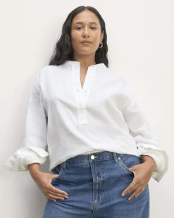 Everlane Tops*The Henley Shirt in Linen