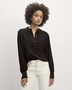 Everlane Tops*The Henley Shirt in Washable Silk