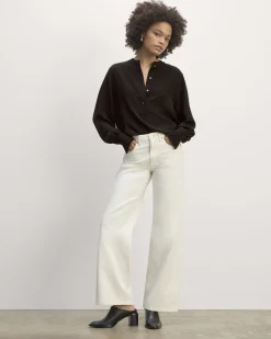 Everlane Tops*The Henley Shirt in Washable Silk