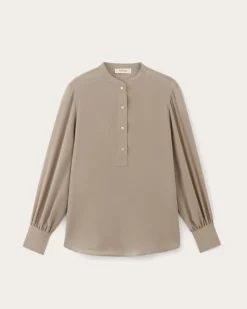 Everlane Tops*The Henley Shirt in Washable Silk