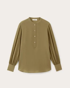 Everlane Tops*The Henley Shirt in Washable Silk