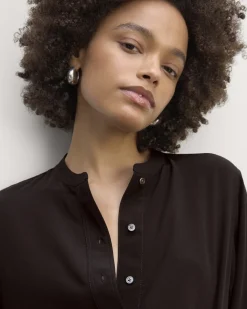 Everlane Tops*The Henley Shirt in Washable Silk