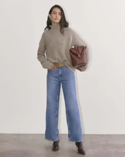 Everlane Sweaters|Turtleneck Sweaters*The Honeycomb Funnel Neck in Wool Cashmere