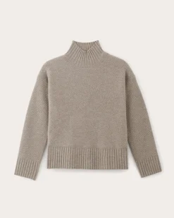 Everlane Sweaters|Turtleneck Sweaters*The Honeycomb Funnel Neck in Wool Cashmere