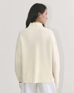 Everlane Sweaters|Turtleneck Sweaters*The Honeycomb Funnel Neck in Wool Cashmere
