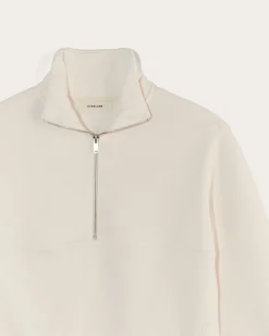 Everlane Loungewear|Tees*The Laid-Back Half-Zip Sweatshirt Heathered Grey / Olive