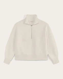 Everlane Loungewear|Tees*The Laid-Back Half-Zip Sweatshirt Heathered Grey / Olive