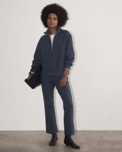 Everlane Loungewear|Tees*The Laid-Back Half-Zip Sweatshirt Heathered Grey / Olive