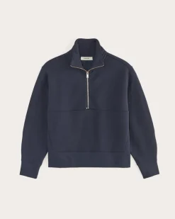 Everlane Loungewear|Tees*The Laid-Back Half-Zip Sweatshirt Heathered Grey / Olive