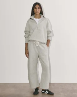 Everlane Loungewear|Tees*The Laid-Back Half-Zip Sweatshirt Heathered Grey / Olive
