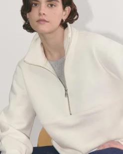 Everlane Loungewear|Tees*The Laid-Back Half-Zip Sweatshirt Heathered Grey / Olive