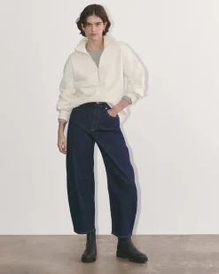Everlane Loungewear|Tees*The Laid-Back Half-Zip Sweatshirt Heathered Grey / Olive