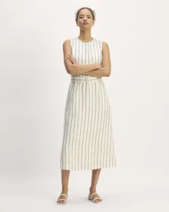 Everlane Dresses*The Linen Belted Midi Dress