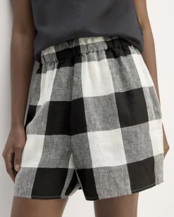 Everlane Shorts & Skirts*The Linen Easy Short Bone / Black Check