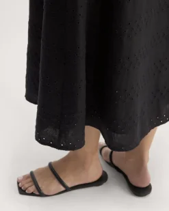 Everlane Shorts & Skirts|Jeans*The Linen Eyelet Midi Skirt Marina Bay