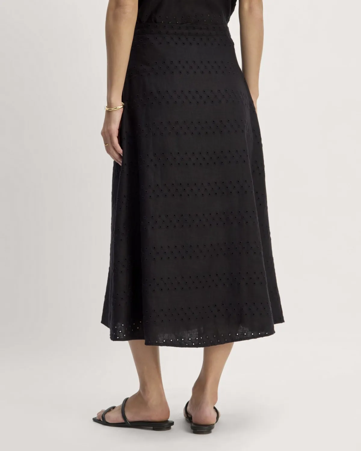 Everlane Shorts & Skirts|Jeans*The Linen Eyelet Midi Skirt Marina Bay