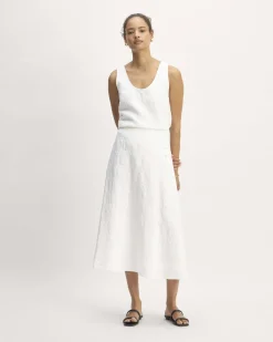 Everlane Shorts & Skirts|Jeans*The Linen Eyelet Midi Skirt Marina Bay
