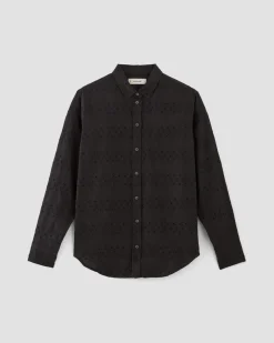 Everlane Tops*The Linen Eyelet Relaxed Shirt Black Eyelet