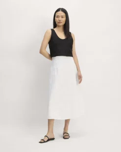 Everlane Tops*The Linen Eyelet Scoop-Neck Tank Black Eyelet