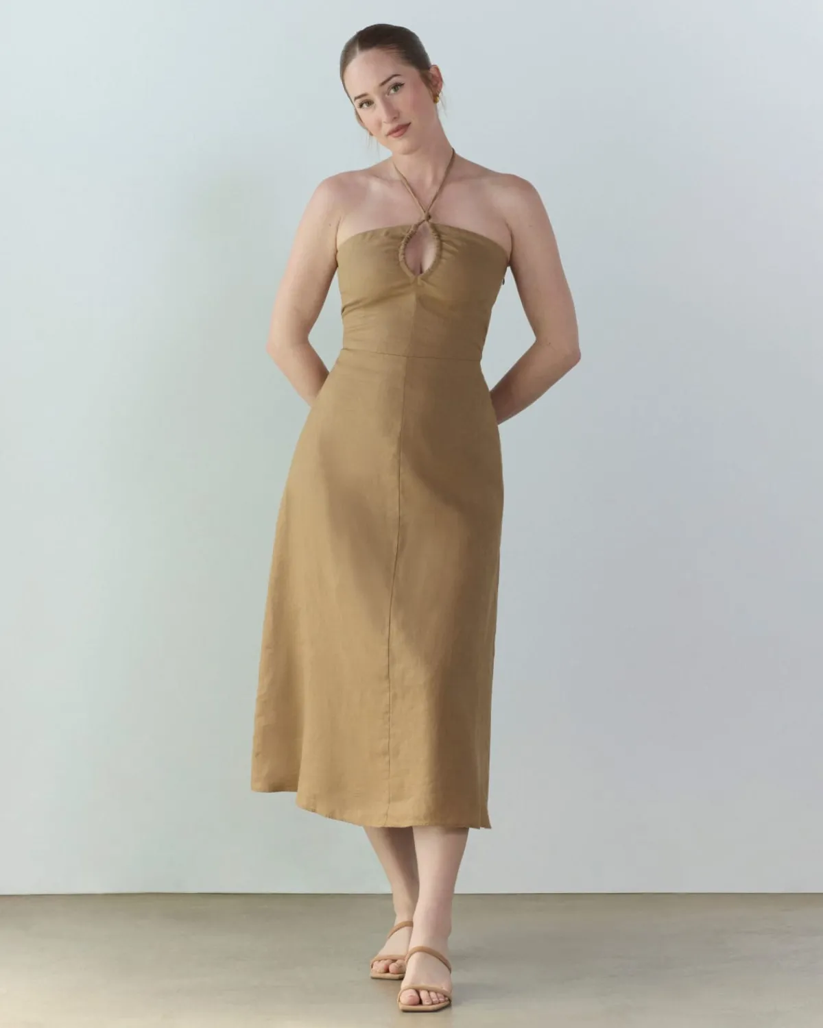 Everlane Dresses*The Linen Halter-Neck Dress