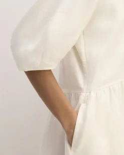 Everlane Dresses*The Linen Oversized Puff-Sleeve Dress