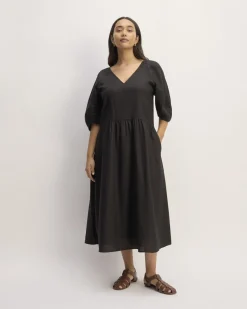 Everlane Dresses*The Linen Oversized Puff-Sleeve Dress