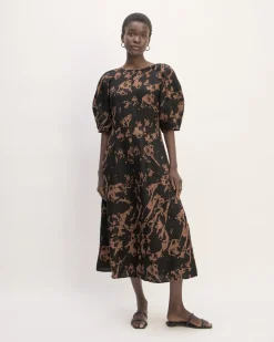 Everlane Dresses*The Linen Short-Sleeve Scoop Midi Dress