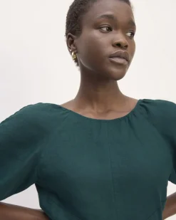 Everlane Dresses*The Linen Short-Sleeve Scoop Midi Dress