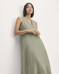 Everlane Dresses*The Linen V-Neck Maxi Dress