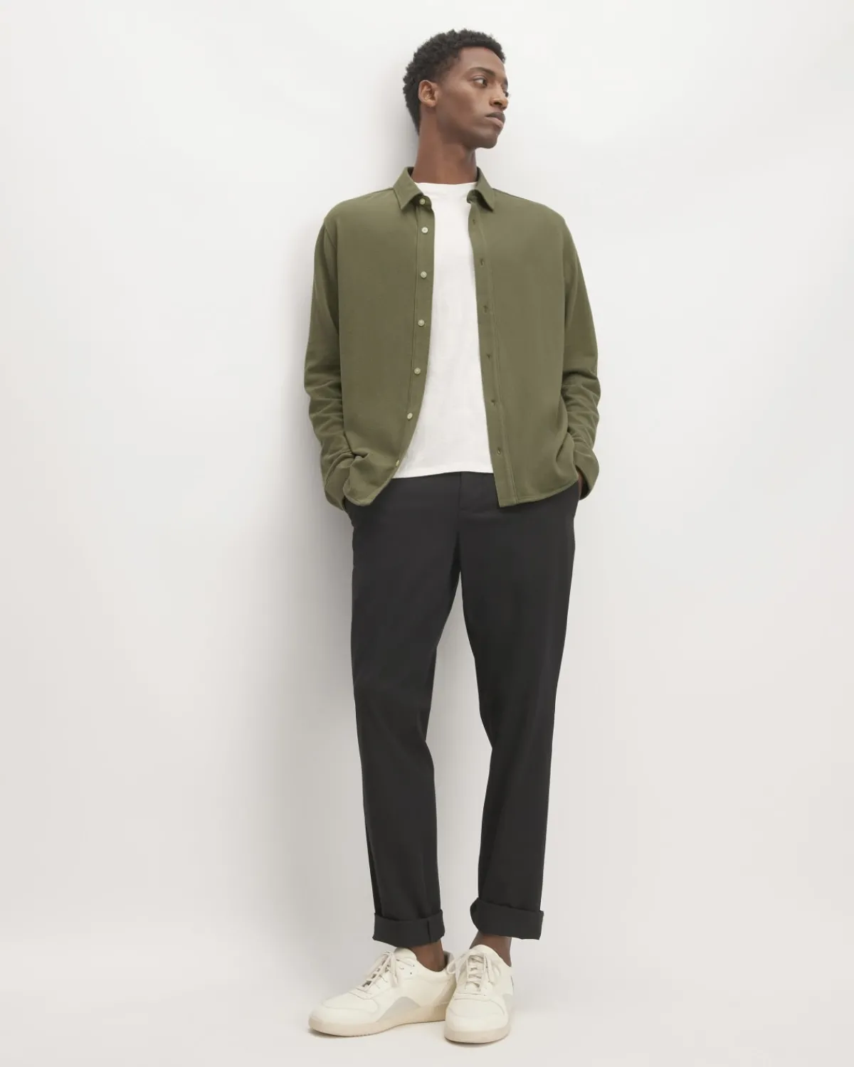 Everlane Shirts|Long Sleeve Shirts*The Long-Sleeve Pique Shirt Kalamata