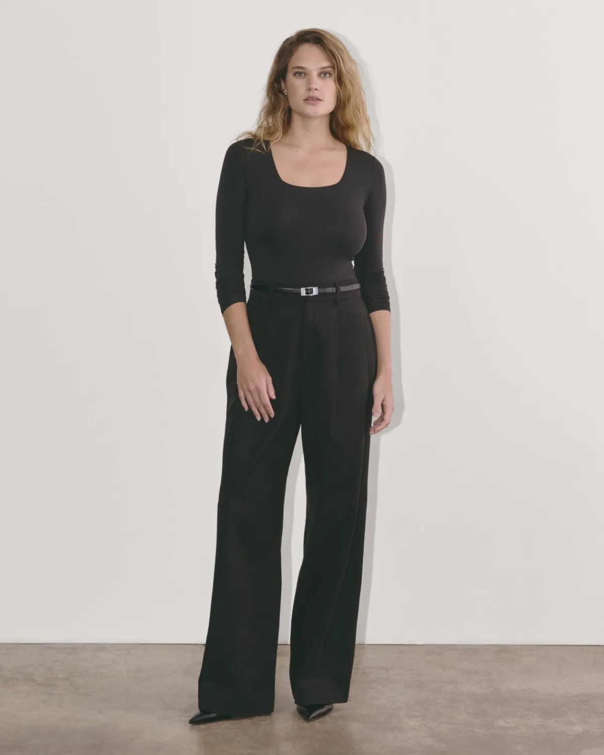Everlane Bodysuits|Tees*The Long-Sleeve Supima® Square-Neck Bodysuit White