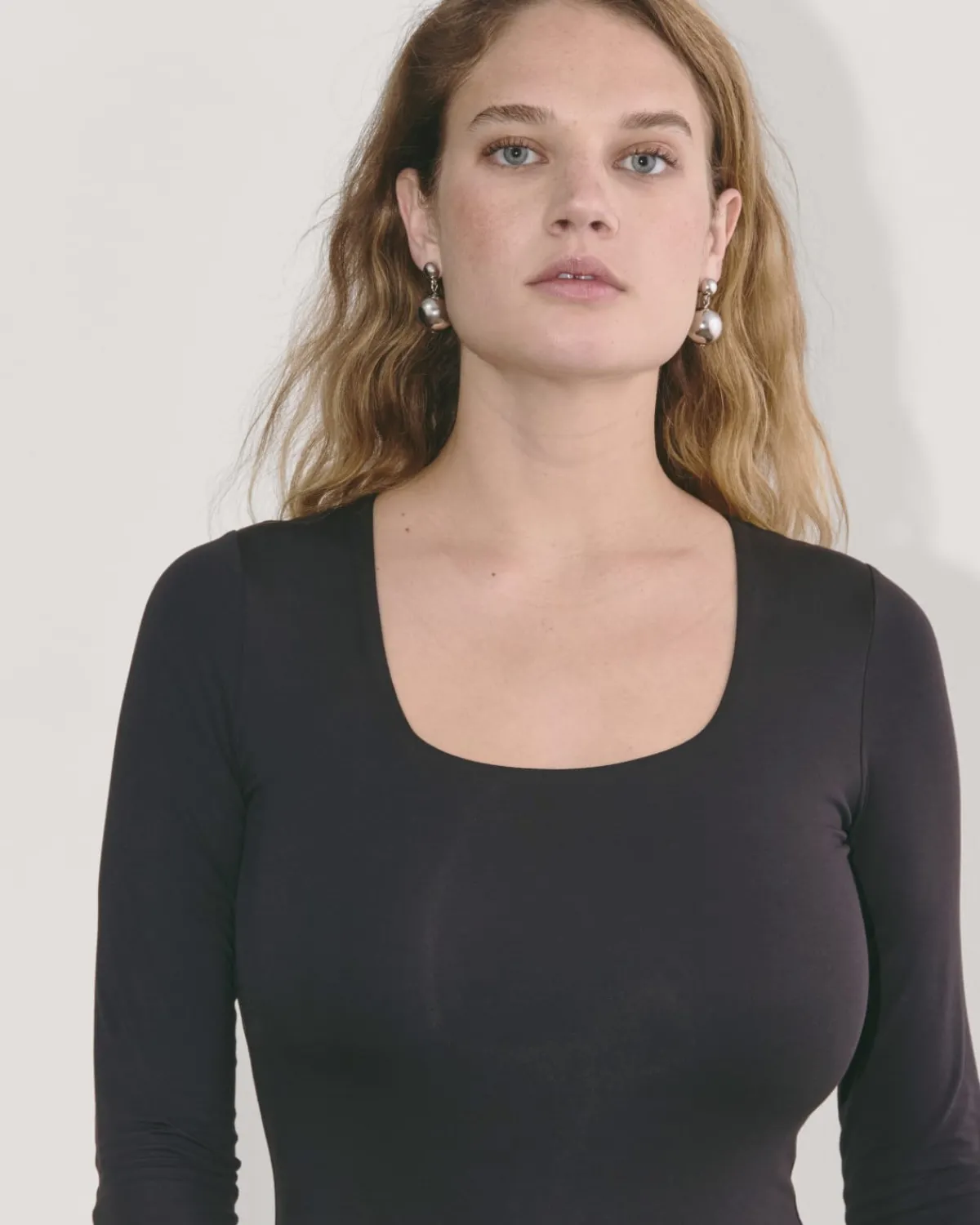 Everlane Bodysuits|Tees*The Long-Sleeve Supima® Square-Neck Bodysuit White