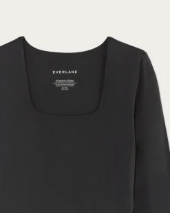Everlane Bodysuits|Tees*The Long-Sleeve Supima® Square-Neck Bodysuit White