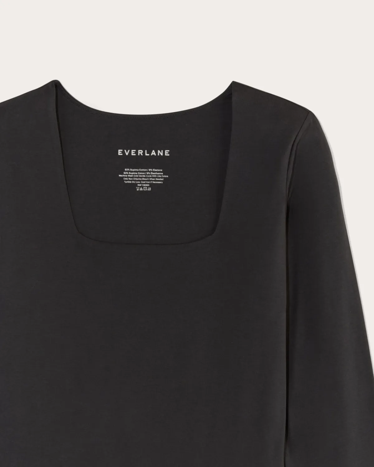 Everlane Bodysuits|Tees*The Long-Sleeve Supima® Square-Neck Bodysuit White