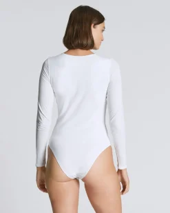 Everlane Bodysuits|Tees*The Long-Sleeve Supima® Square-Neck Bodysuit White