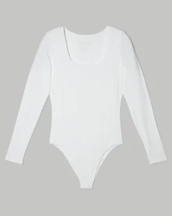 Everlane Bodysuits|Tees*The Long-Sleeve Supima® Square-Neck Bodysuit White