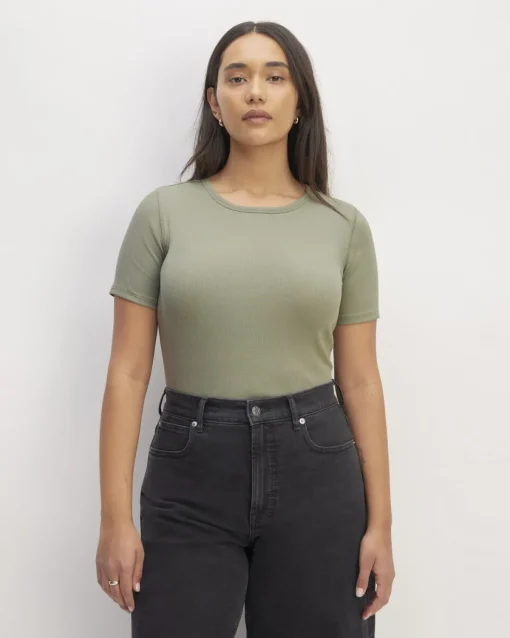 Everlane Tees|Short Sleeve Tees*The Luxe Rib Crew