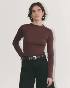Everlane Tees|Long Sleeve Tees*The Luxe Rib Funnel-Neck Tee