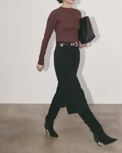 Everlane Tees|Long Sleeve Tees*The Luxe Rib Funnel-Neck Tee