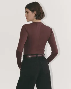 Everlane Tees|Long Sleeve Tees*The Luxe Rib Funnel-Neck Tee