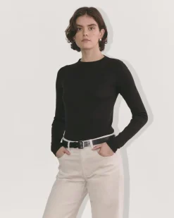Everlane Tees|Long Sleeve Tees*The Luxe Rib Funnel-Neck Tee