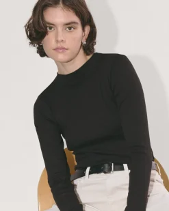 Everlane Tees|Long Sleeve Tees*The Luxe Rib Funnel-Neck Tee