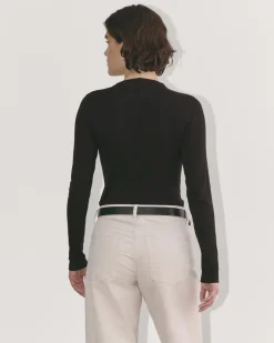 Everlane Tees|Long Sleeve Tees*The Luxe Rib Funnel-Neck Tee
