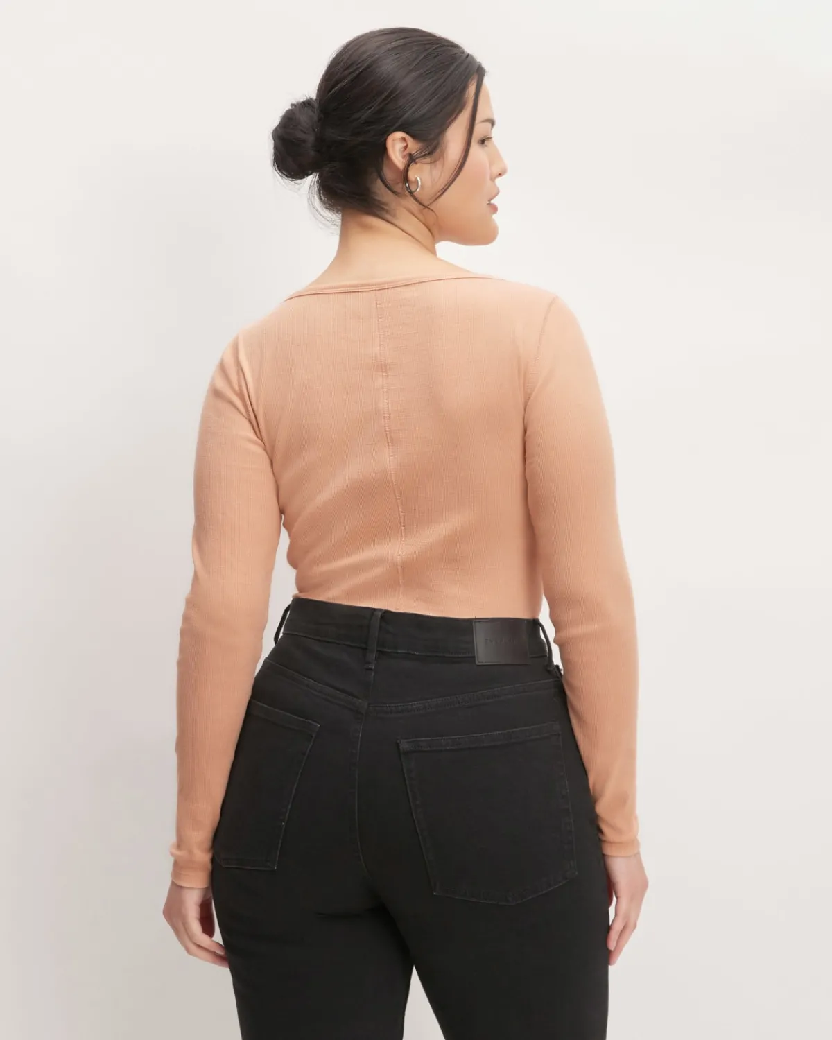 Everlane Tees|Long Sleeve Tees*The Luxe Rib Long-Sleeve Scoop-Neck Tee