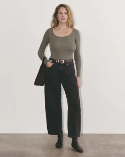Everlane Tees|Long Sleeve Tees*The Luxe Rib Long-Sleeve Scoop-Neck Tee
