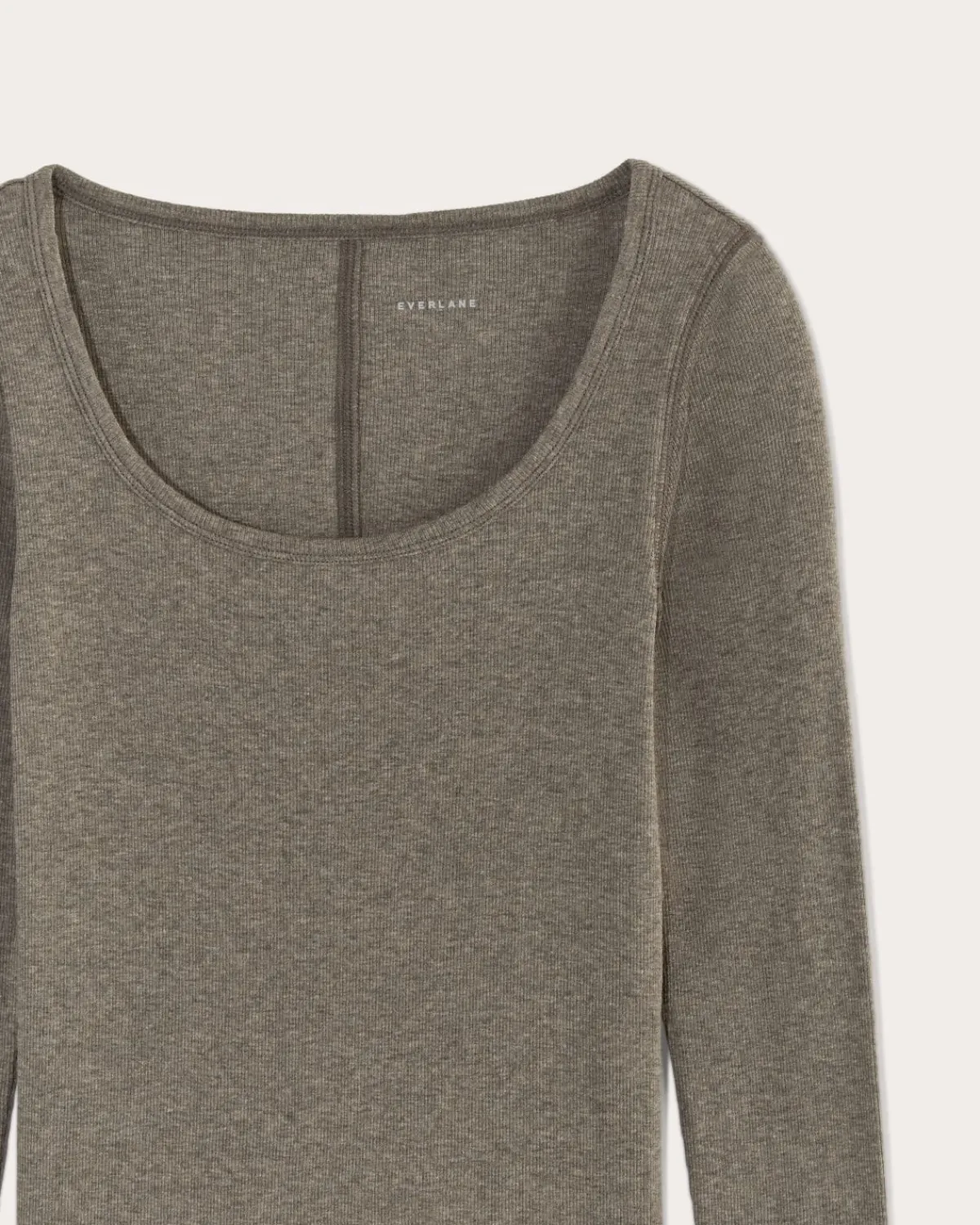 Everlane Tees|Long Sleeve Tees*The Luxe Rib Long-Sleeve Scoop-Neck Tee
